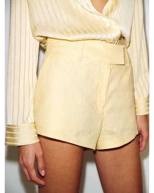 Reformation Natural Camden Linen Short 0