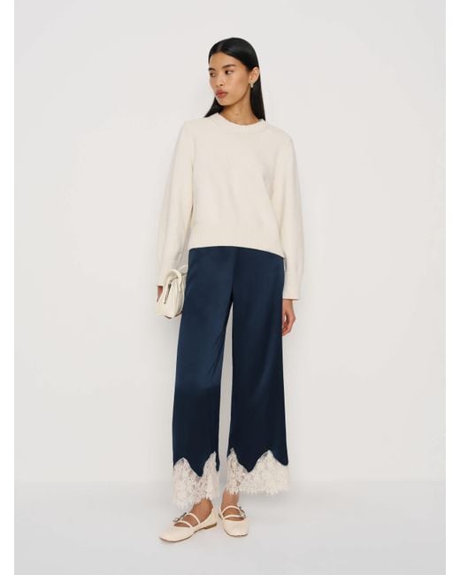 Reformation Blue Carolina Pant
