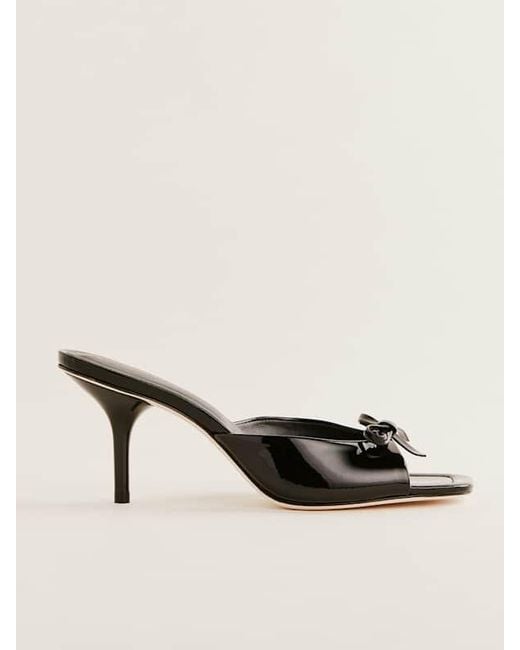 Reformation Blue Clementine Heeled Mule Sandal