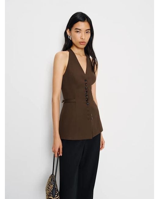 Reformation White Rowe Vest