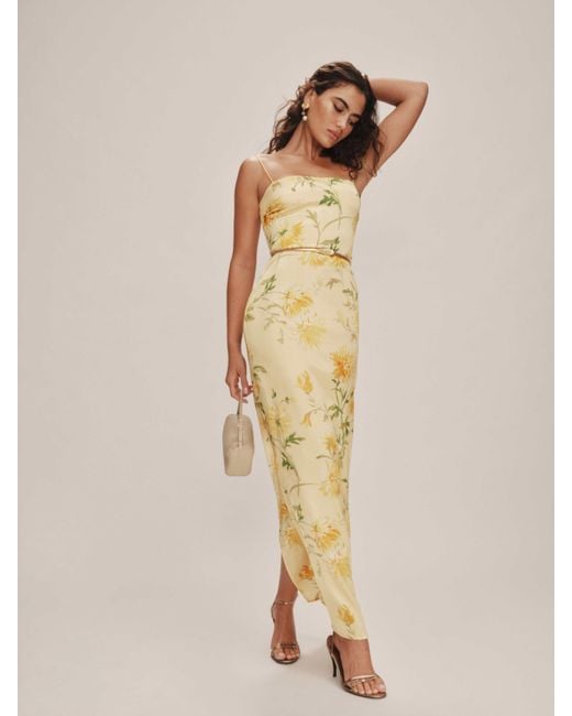 Reformation Natural Frankie Silk Dress 4