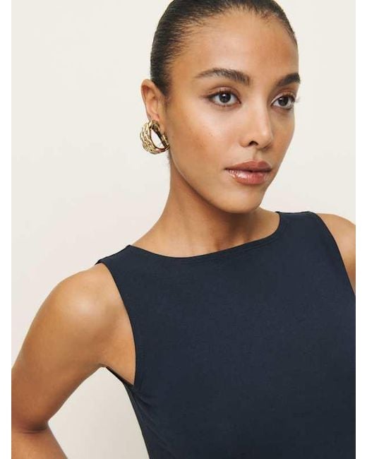 Reformation Blue Dusk Knit Top