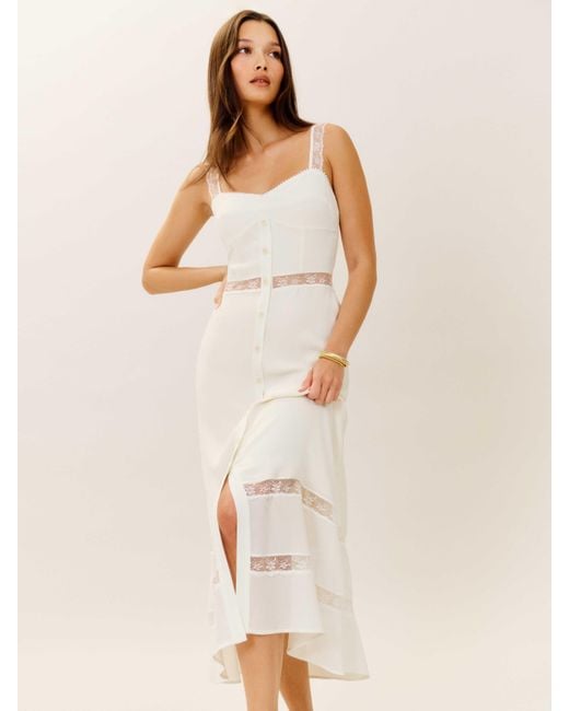 Reformation Natural Wynton Dress Lace 4
