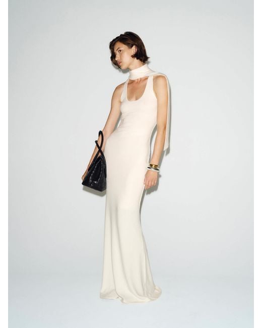 Reformation White Adela Knit Dress