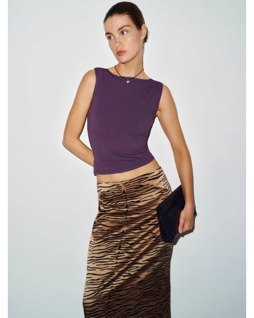 Reformation Purple Dusk Knit Top