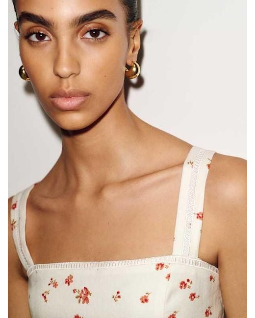 Reformation White Everett Linen Dress 0