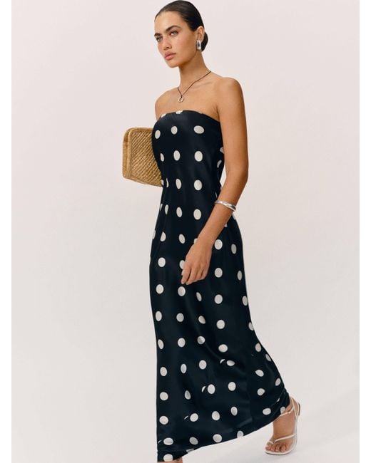 Reformation Women's Blue Oren Silk Dress