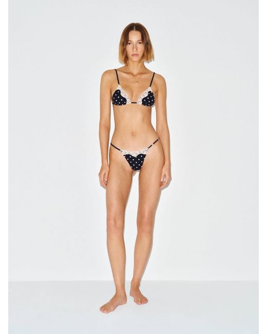 Reformation White Evie Bikini Bottom