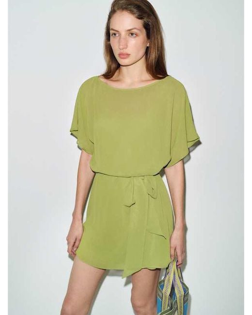 Reformation Green Adelmo Dress