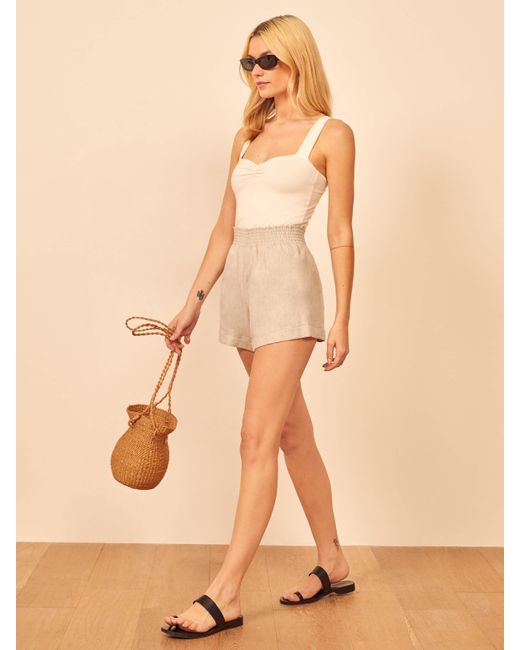 Reformation Natural Nashville Linen Short