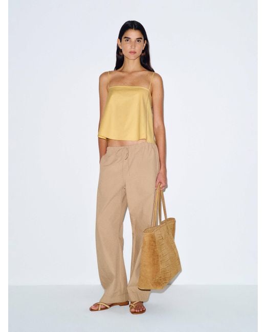 Reformation White Zeno Poplin Top