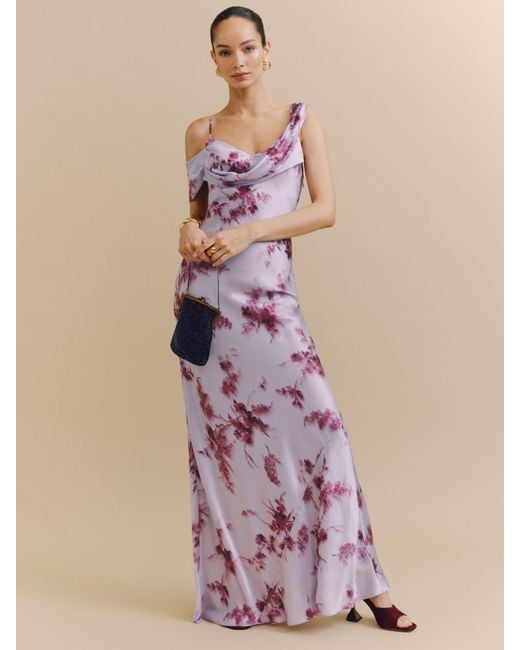 Reformation Pink Ronda Silk Dress