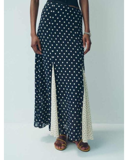 Reformation Blue Sally Skirt 0