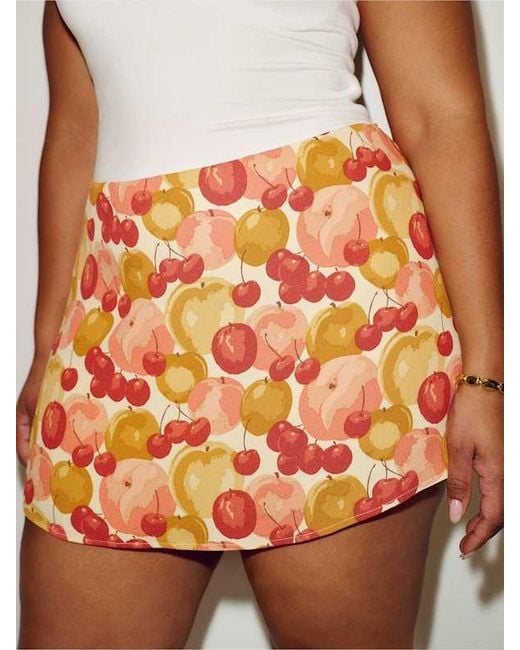 Reformation Orange Penelope Low Rise Skort Es