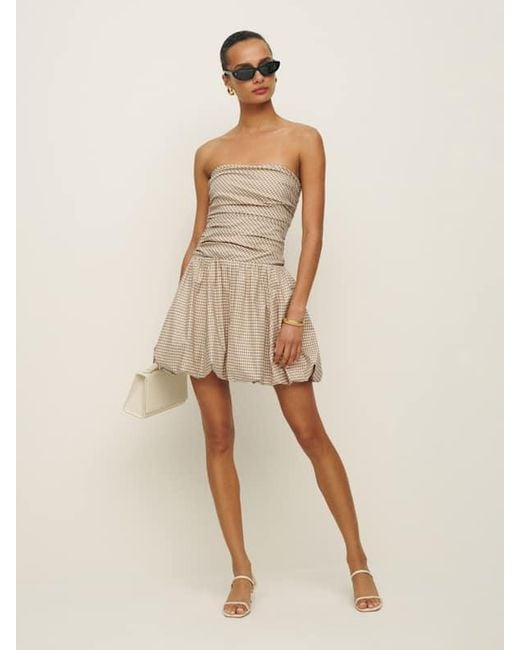 Reformation Clea Dress Clea Dress 水玉ミニドレス (肩紐なし) Reformation Clea Dress | Shopbop