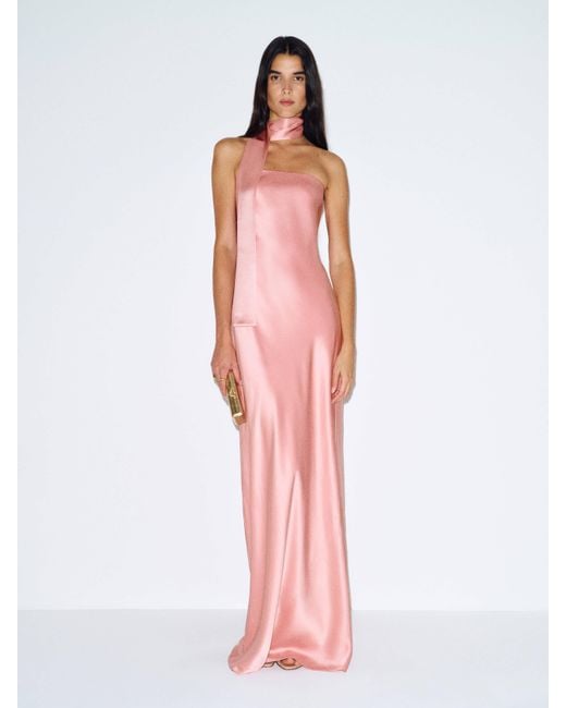 Reformation Pink Oren Silk Dress