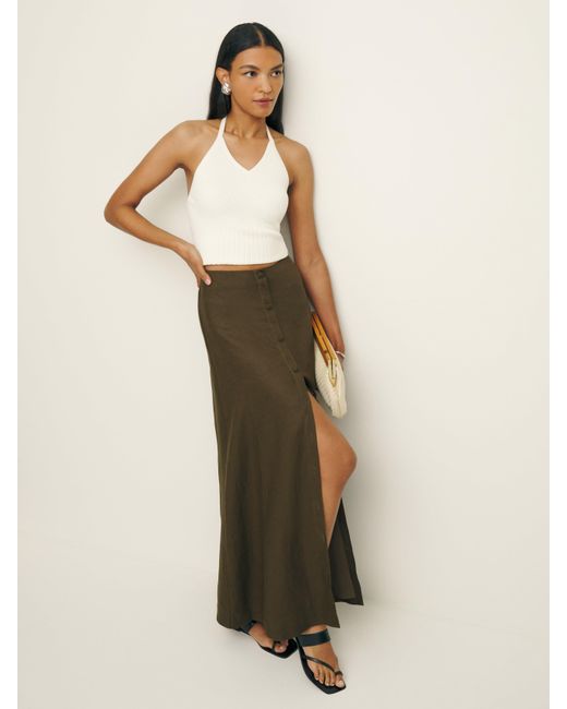 Reformation Natural Andi Linen Maxi Skirt