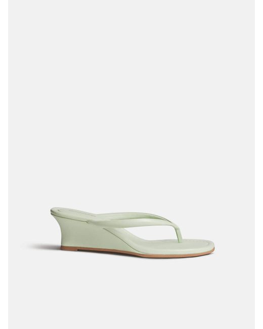 Reformation Natural Amelia Thong Wedge Sandal