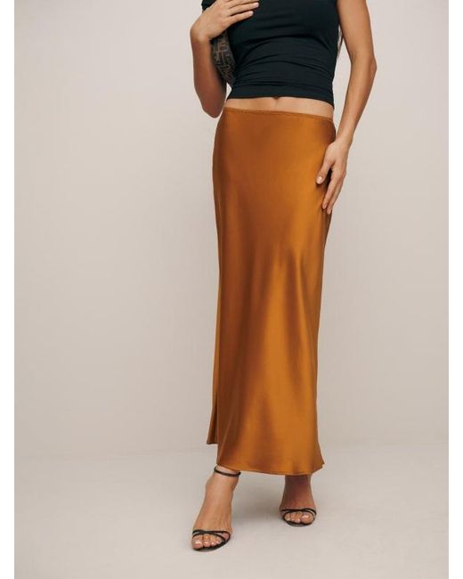 Reformation Multicolor Layla Silk Skirt