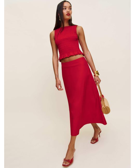 Reformation Red Laguna Two Piece 0
