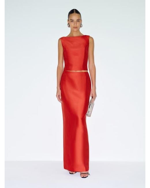 Reformation Red Melanie Two Piece Poppy 0