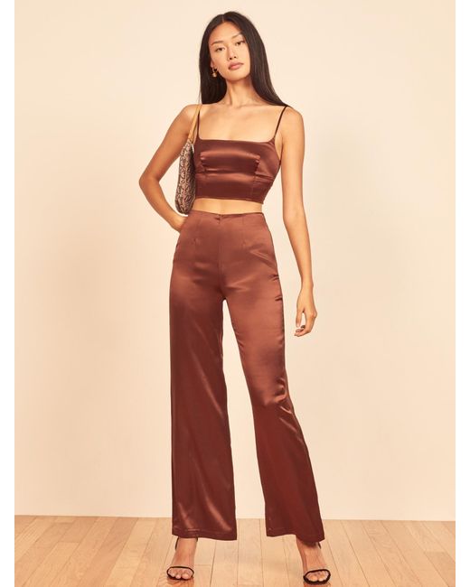 Reformation Brown Isra Two Piece