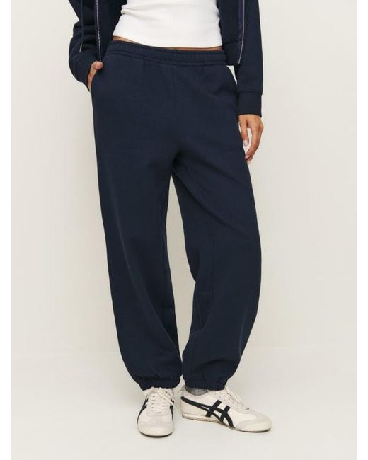 Reformation Relaxed Fit Cuffed Sweatpants in Blue Lyst Canada