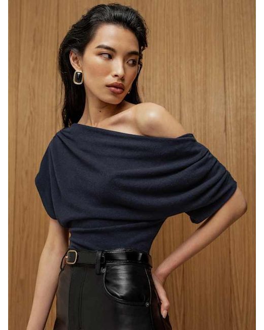 Reformation Blue Iris Knit Top