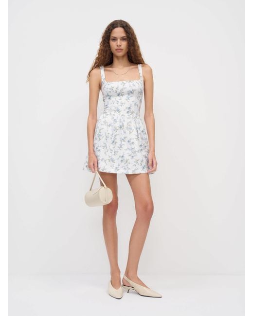 Reformation White Janu Linen Mini Dress 8