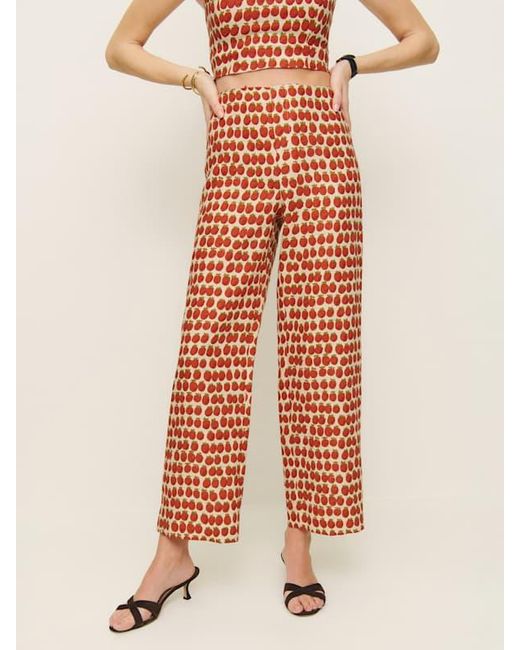 Reformation Natural Joni Linen Cropped Pant 0