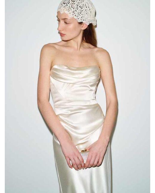 lupe knit dress reformation Silk in White Fashion