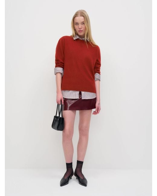 Reformation Red Cashmere Boyfriend Sweater