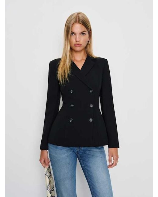 Reformation Blue Caden Blazer