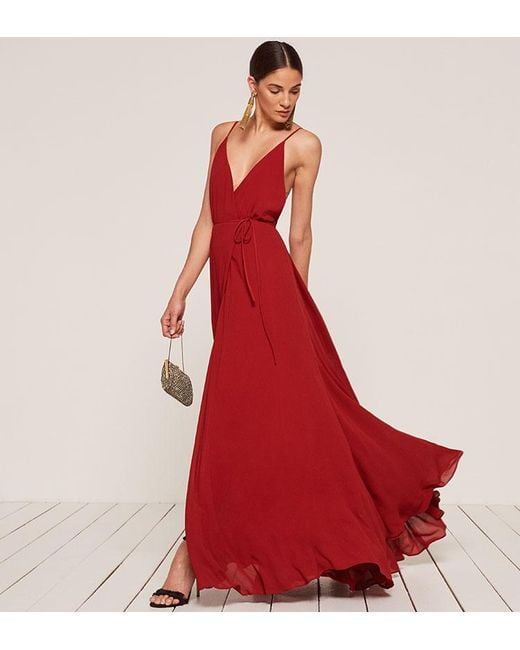 Reformation Red Callalily Dress