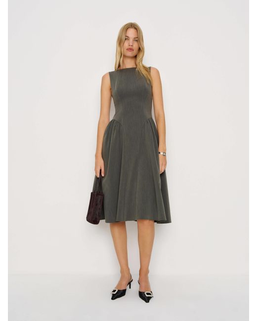 Reformation Gray Anelis Dress