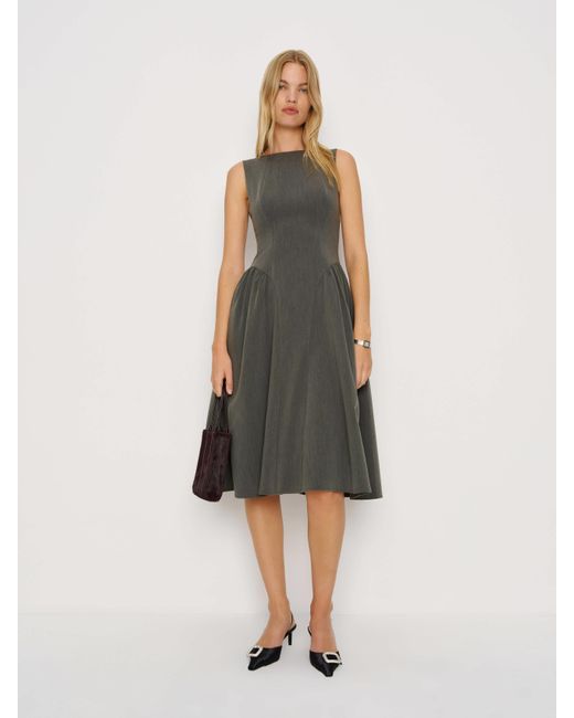Reformation Gray Anelis Dress