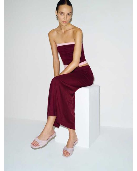Reformation Pink Imogen Flat Sandal