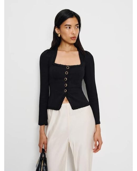 Reformation Blue Nikky Top