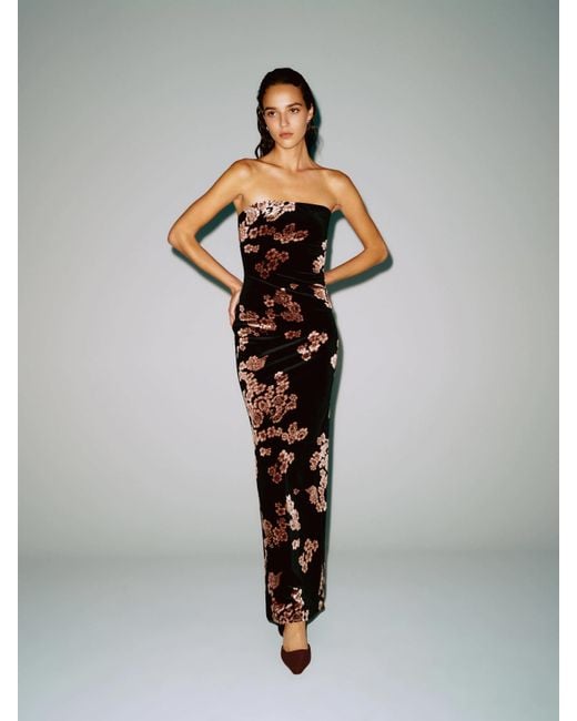 reformation strapless dress Green Silk line silhouette.Imported.Web ID Reformation Women's Oren Silk Dress