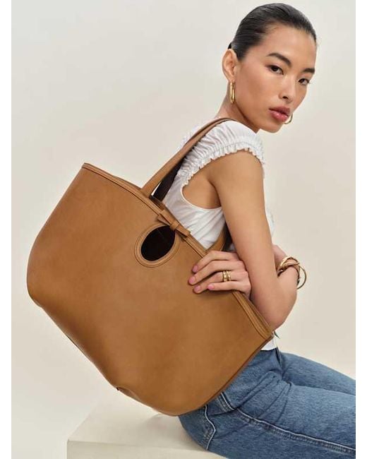 Reformation Brown Regina Tote Bag