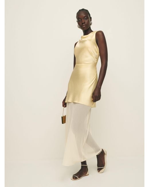 Reformation Natural Logan Silk Dress