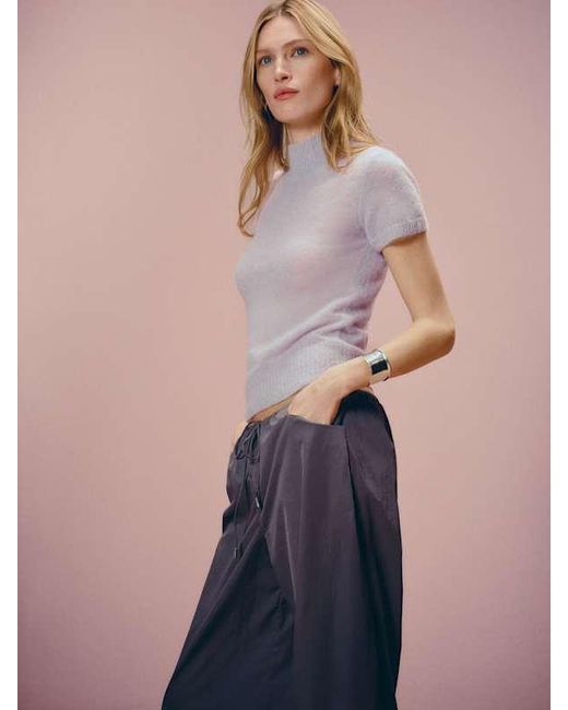 Reformation Blue Zian Low Rise Pant