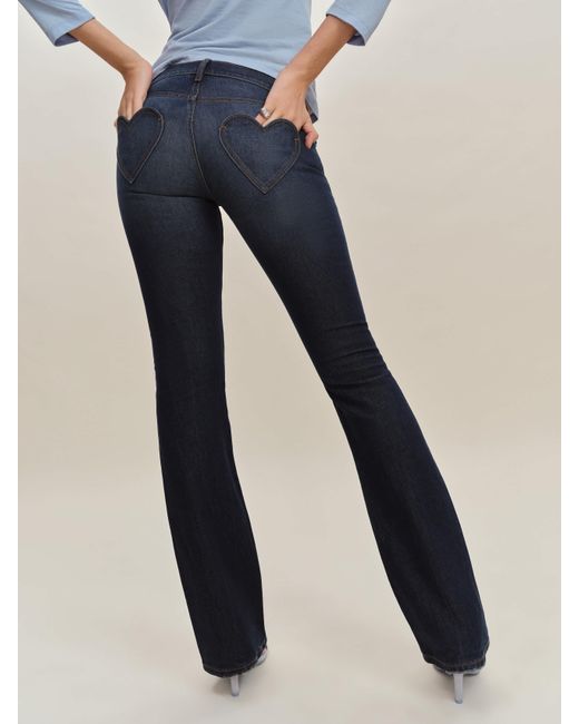 Reformation Blue Kenny Low Rise Bootcut Jeans Denim