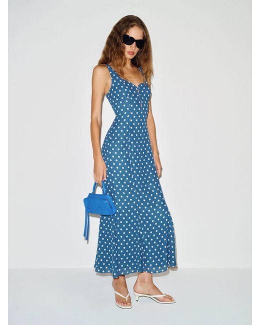Reformation Blue Laine Dress 0