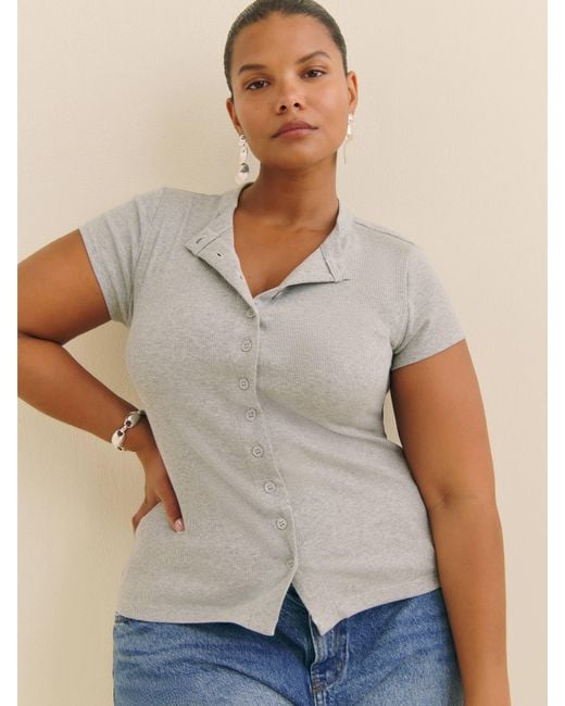 Reformation Natural Raelynn Knit Top Es Heather