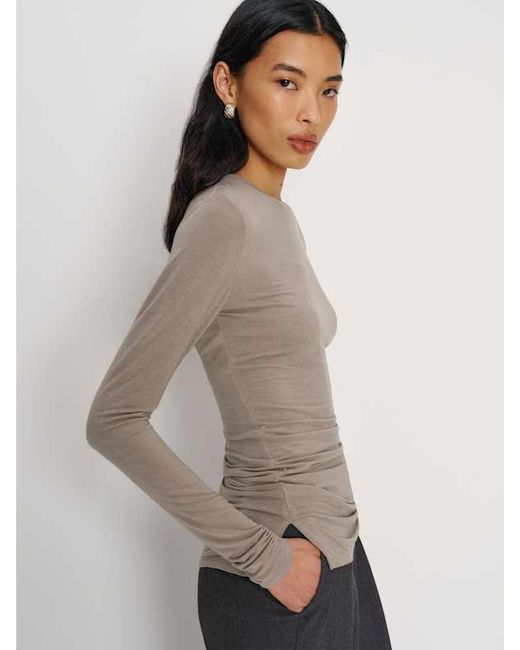 Reformation Gray Charli Knit Top