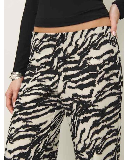 Reformation White Vida Low Rise Pant