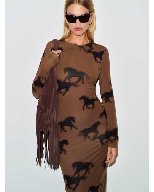 Reformation Brown Tommie Knit Dress