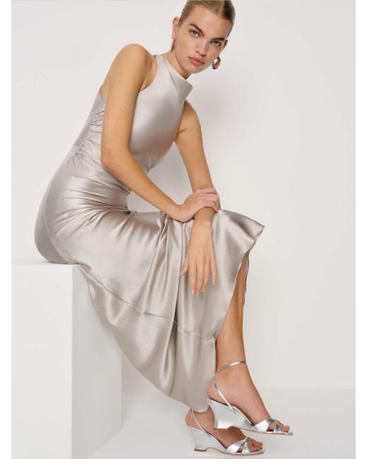 Reformation White Margo Wedge Sandal
