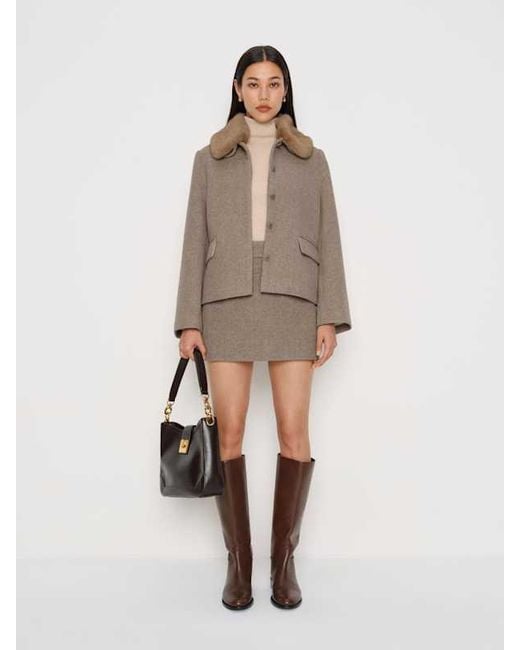 Reformation Natural Dolly Jacket Fur